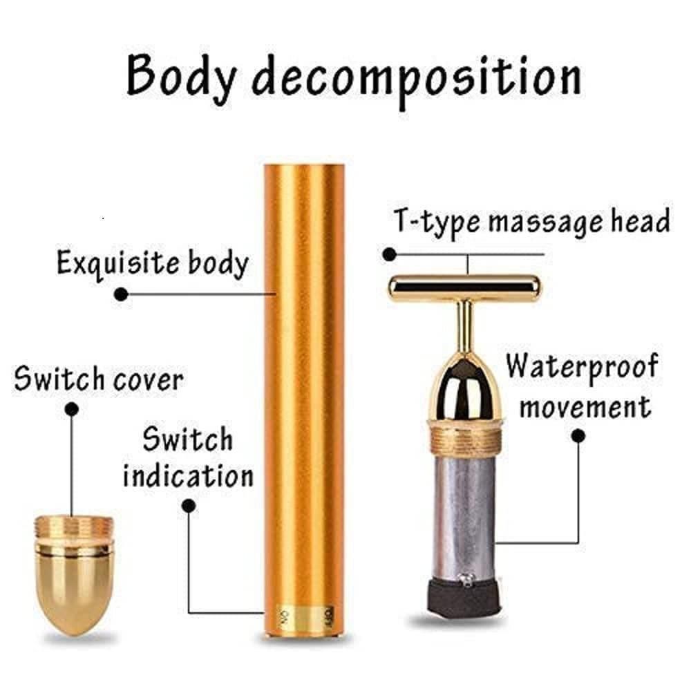 24K Gold Beauty Bar – Electric Facial Massager for Glowing Skin ™