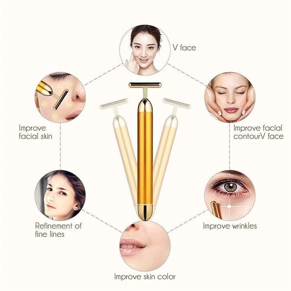 24K Gold Beauty Bar – Electric Facial Massager for Glowing Skin ™