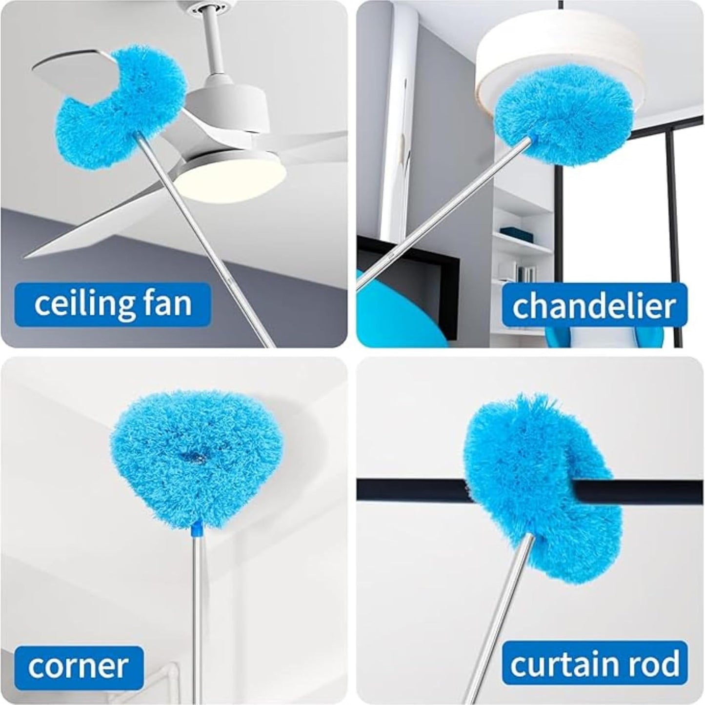 Extendable Microfiber Duster | Washable & Bendable for Ceiling Fans & Furniture ™