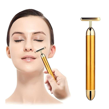 24K Gold Beauty Bar – Electric Facial Massager for Glowing Skin ™