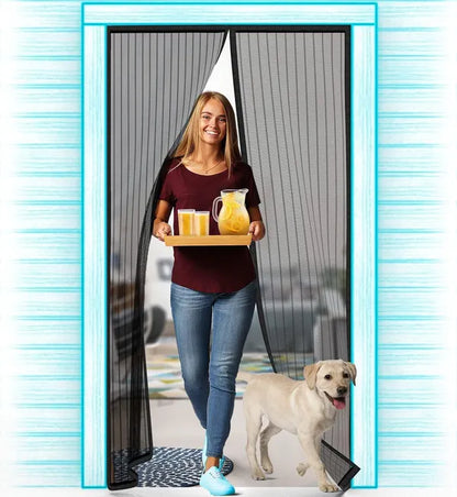 Magnetic Mosquito Net Door – Foldable Mesh, Hands-Free Closure