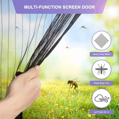 Magnetic Mosquito Net Door – Foldable Mesh, Hands-Free Closure
