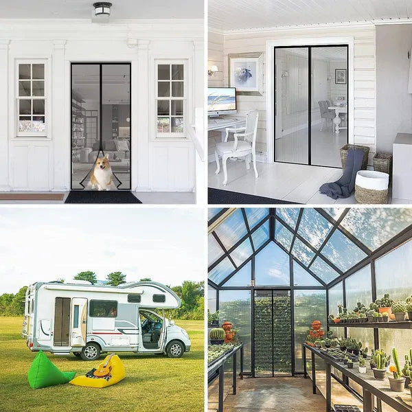 Magnetic Mosquito Net Door – Foldable Mesh, Hands-Free Closure