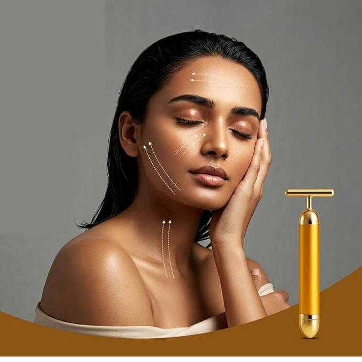 24K Gold Beauty Bar - Electric Facial Massager for Glowing Skin ™