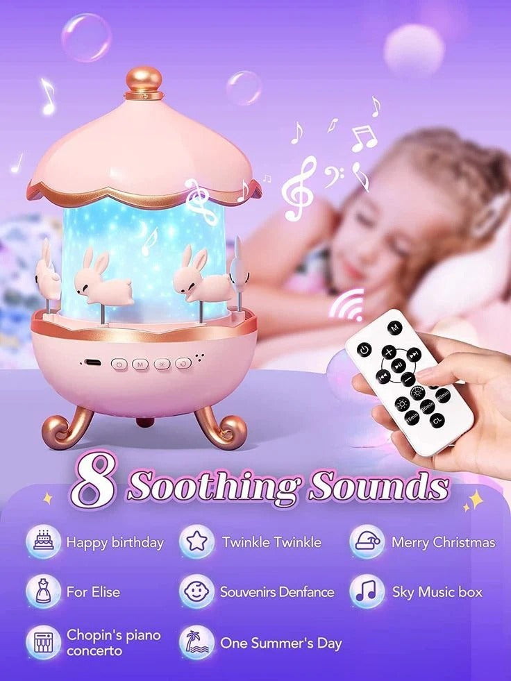 Bunny’s Carousel Glow: Magical Night Light Projector ™